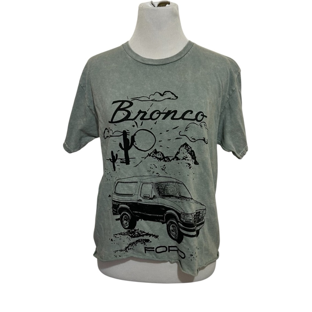 5/$30 🎈 Ford bronco small stonewashed cropped tee